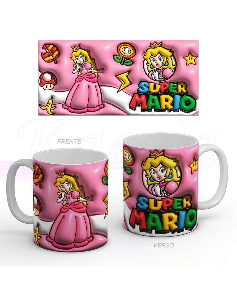 Caneca Princesa Peach Super Mario