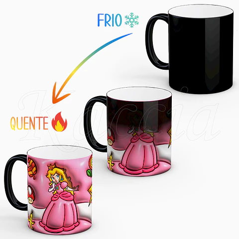 Caneca Princesa Peach Super Mario