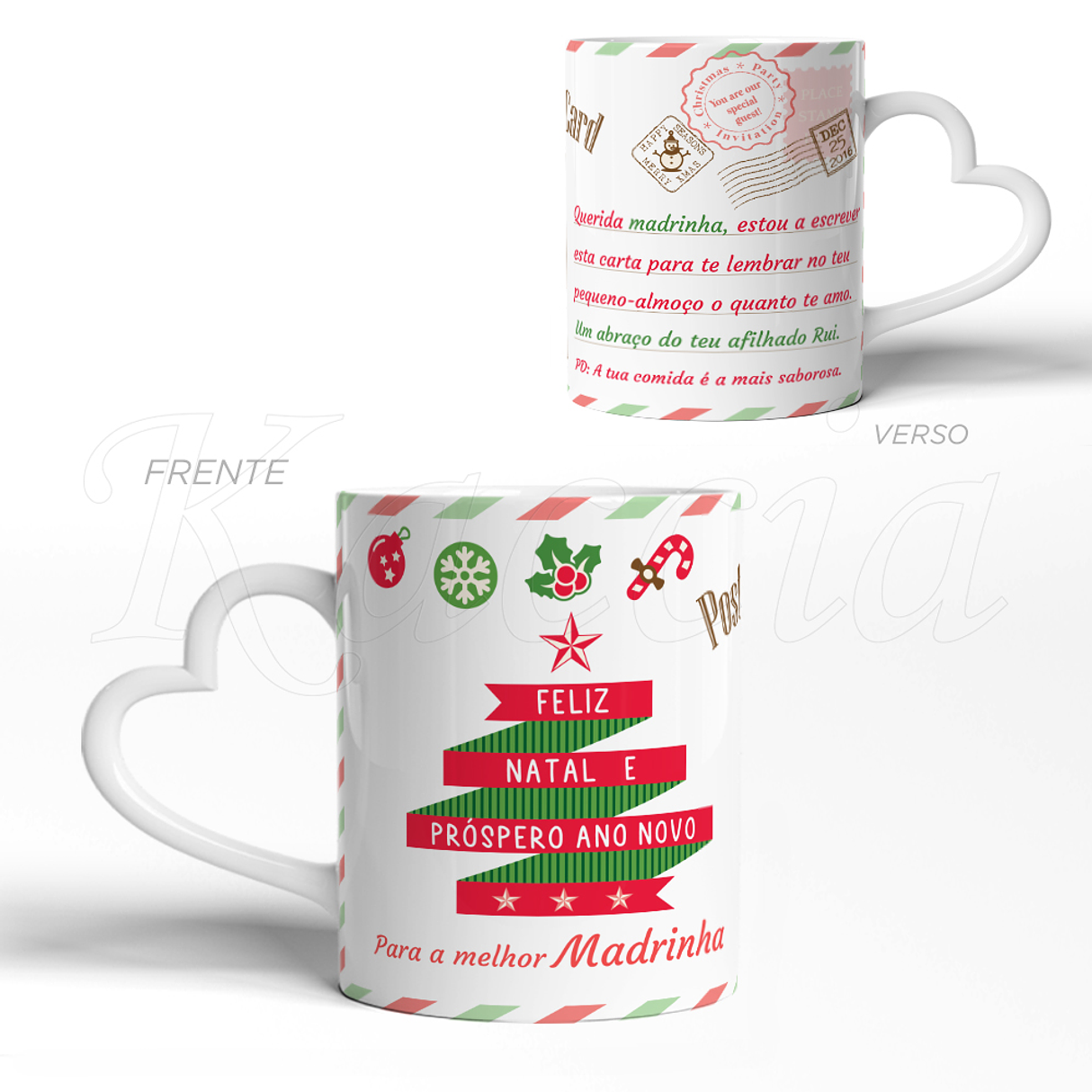 Caneca Personalizada Post Card Natal 3