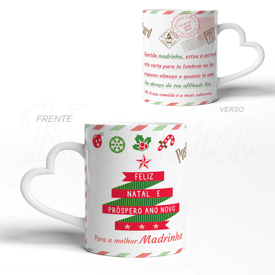 Caneca Personalizada Post Card Natal 3