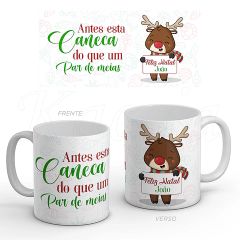 Caneca Melhor do que um Par de Meias Rena
