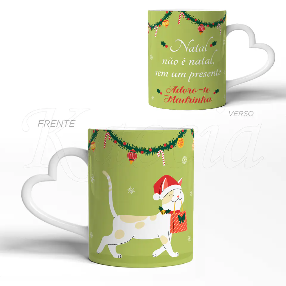 Caneca Personalizada Natal Gatinho 3