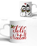 Caneca Feliz Natal Bonecos de Neve