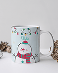 Caneca Personalizável Feliz Natal Boneco de Neve