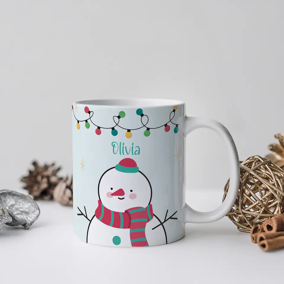 Caneca Personalizada Feliz Natal Boneco de Neve 4