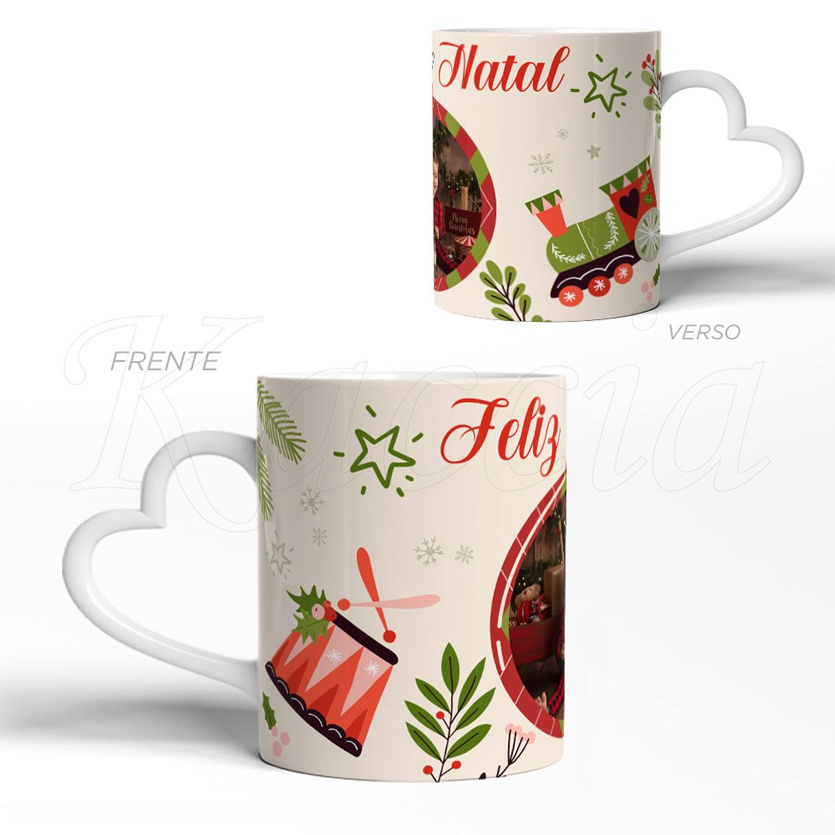 Caneca Personalizada Feliz Natal com Foto 3