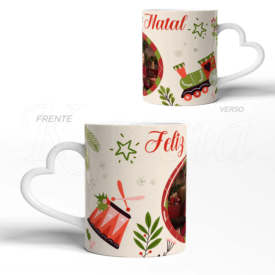 Caneca Personalizada Feliz Natal com Foto 3