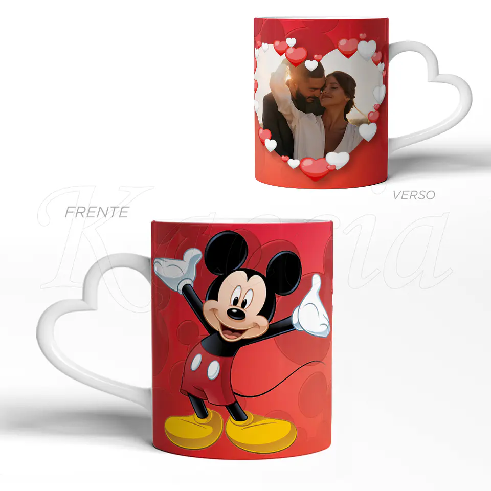 Caneca Personalizada Amor Mickey com Foto 3