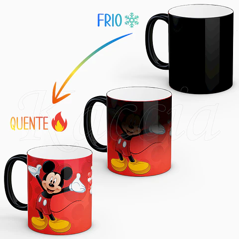 Caneca Personalizada Amor Mickey com Foto