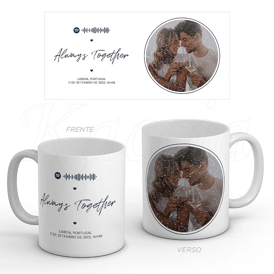 Caneca Personalizada Mapa das Estrelas Spotify com Foto 1