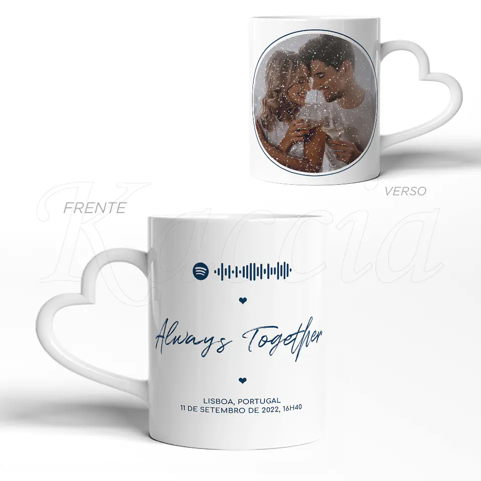 Caneca Personalizada Mapa das Estrelas Spotify com Foto 3