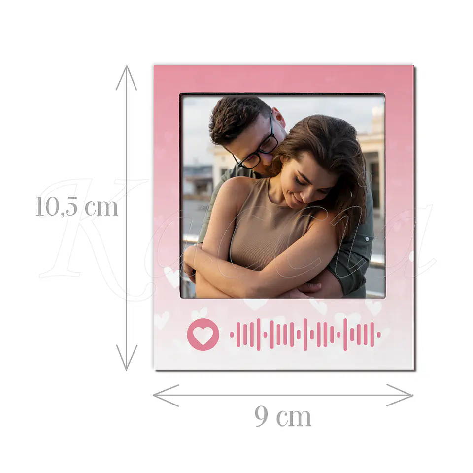 Íman Personalizado Polaroid Spotify Pink com Foto 5