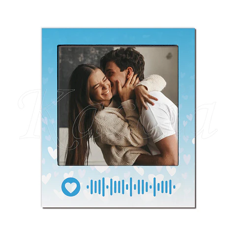 Íman Personalizado Polaroid Spotify Blue com Foto