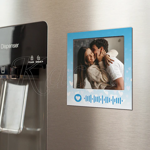 Íman Personalizado Polaroid Spotify Blue com Foto