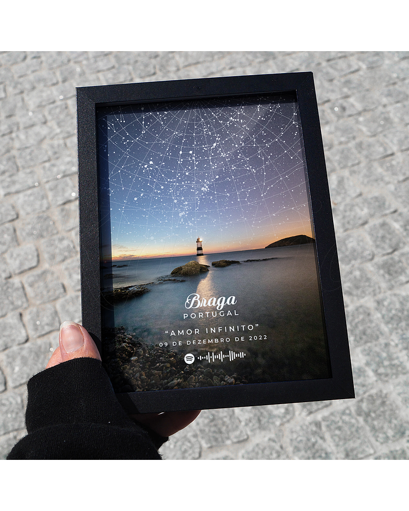 Quadro Mapa das Estrelas Spotify Ocean