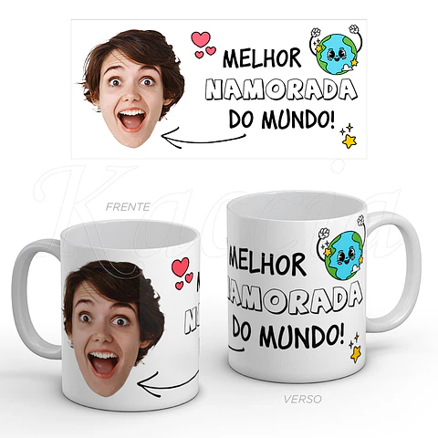 Caneca Personalizada Melhor do Mundo com Foto Engraçada