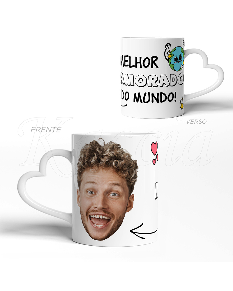 Caneca Personalizável Melhor do Mundo com Foto Engraçada