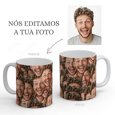 Caneca Personalizada Foto Engraçada Pattern