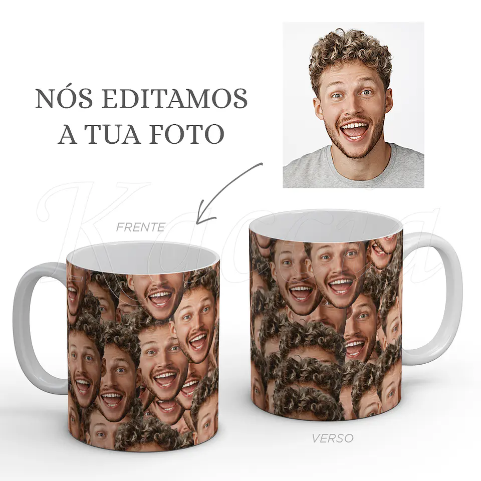 Caneca Personalizada Foto Engraçada Pattern 2