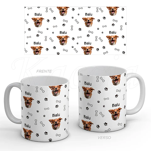 Caneca Personalizada Foto e Nome Animal de Estimação