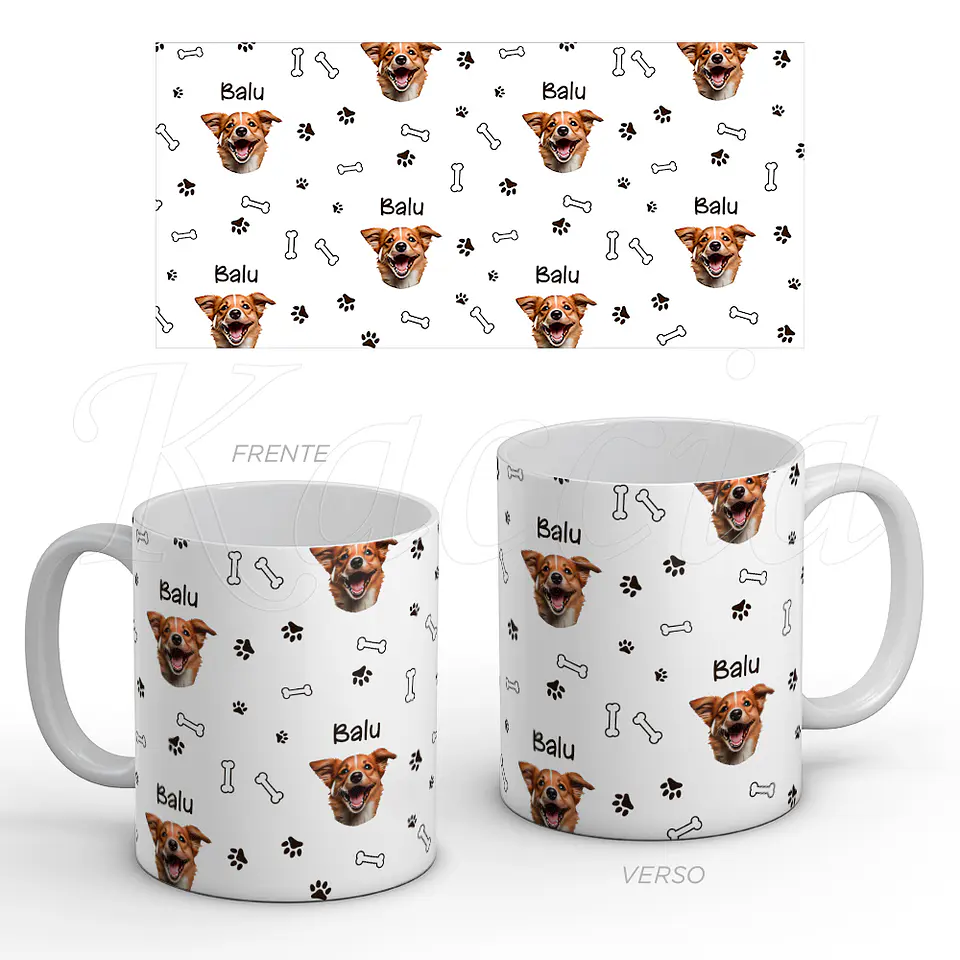 Caneca Personalizada Foto e Nome Animal de Estimação 1