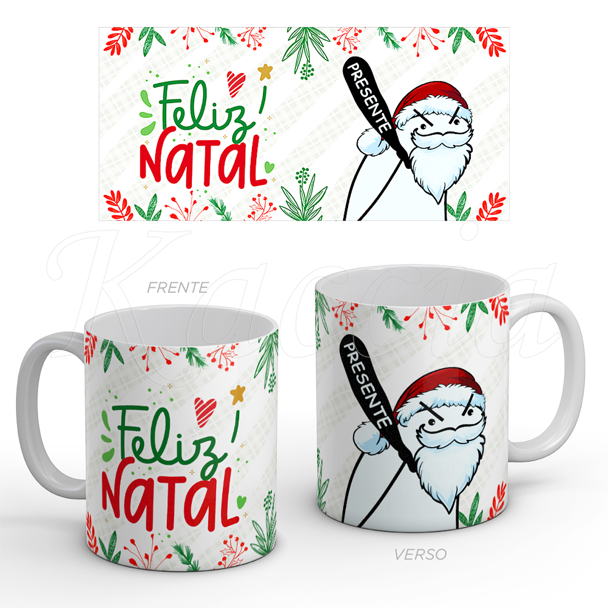 Caneca Flork Feliz Natal Presente 1