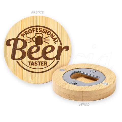 Abre-cápsulas Íman Bambu Professional Beer Taster
