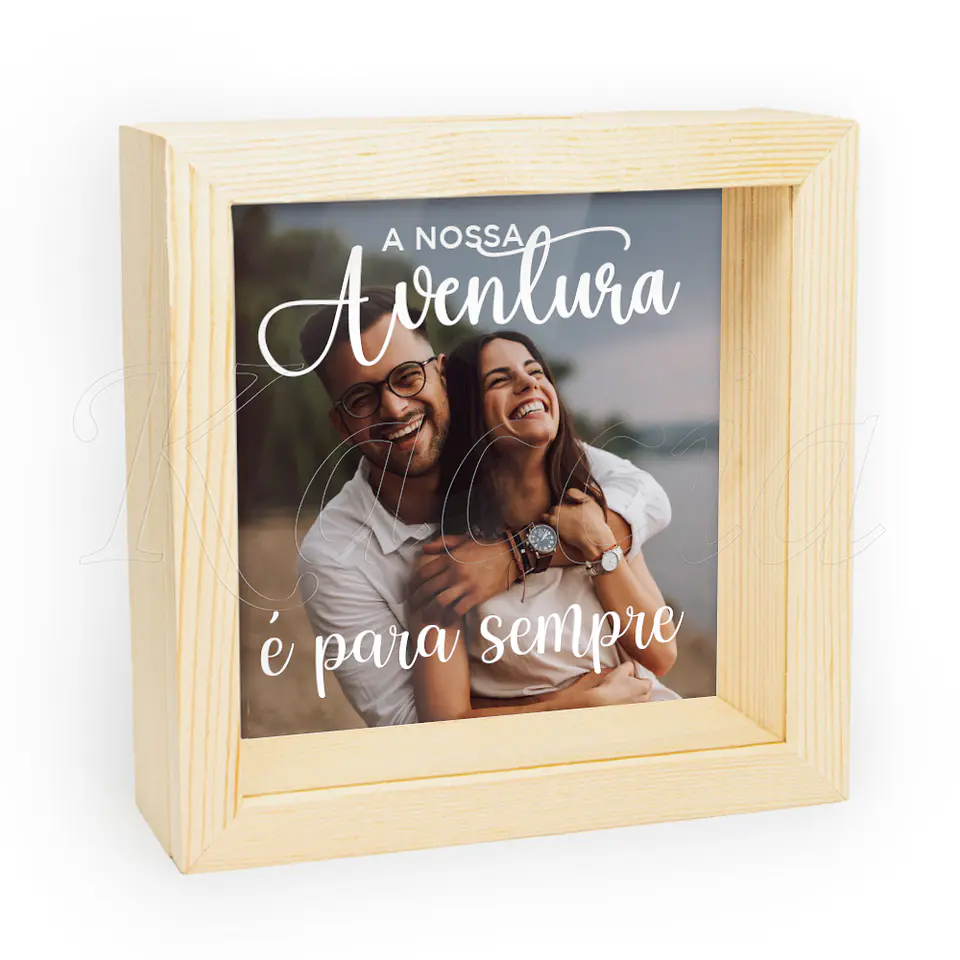 Quadro Mealheiro Personalizado Aventura para Sempre 2