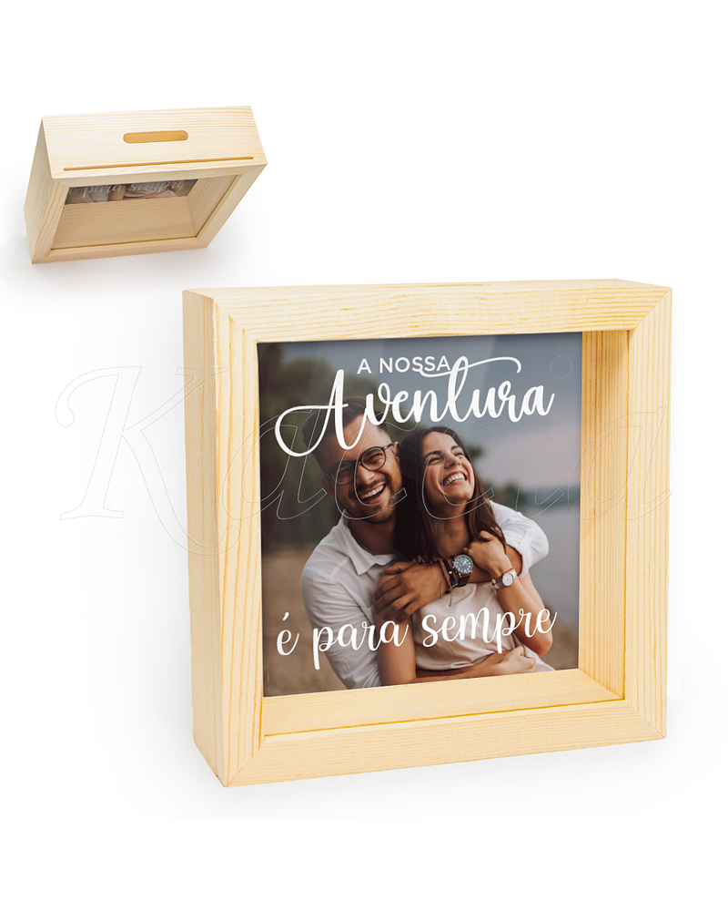 Quadro Mealheiro Personalizável Aventura para Sempre