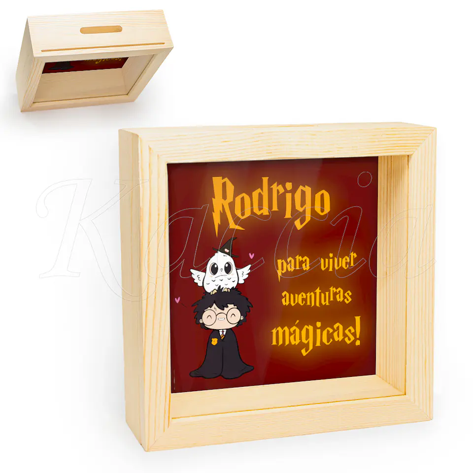 Quadro Mealheiro Personalizado Harry Potter 1