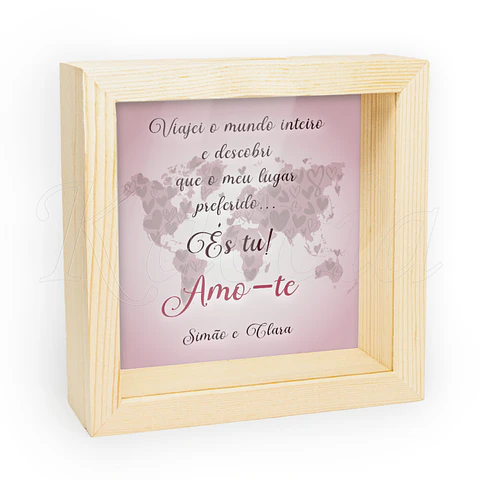 Quadro Mealheiro Personalizado Meu Lugar És Tu