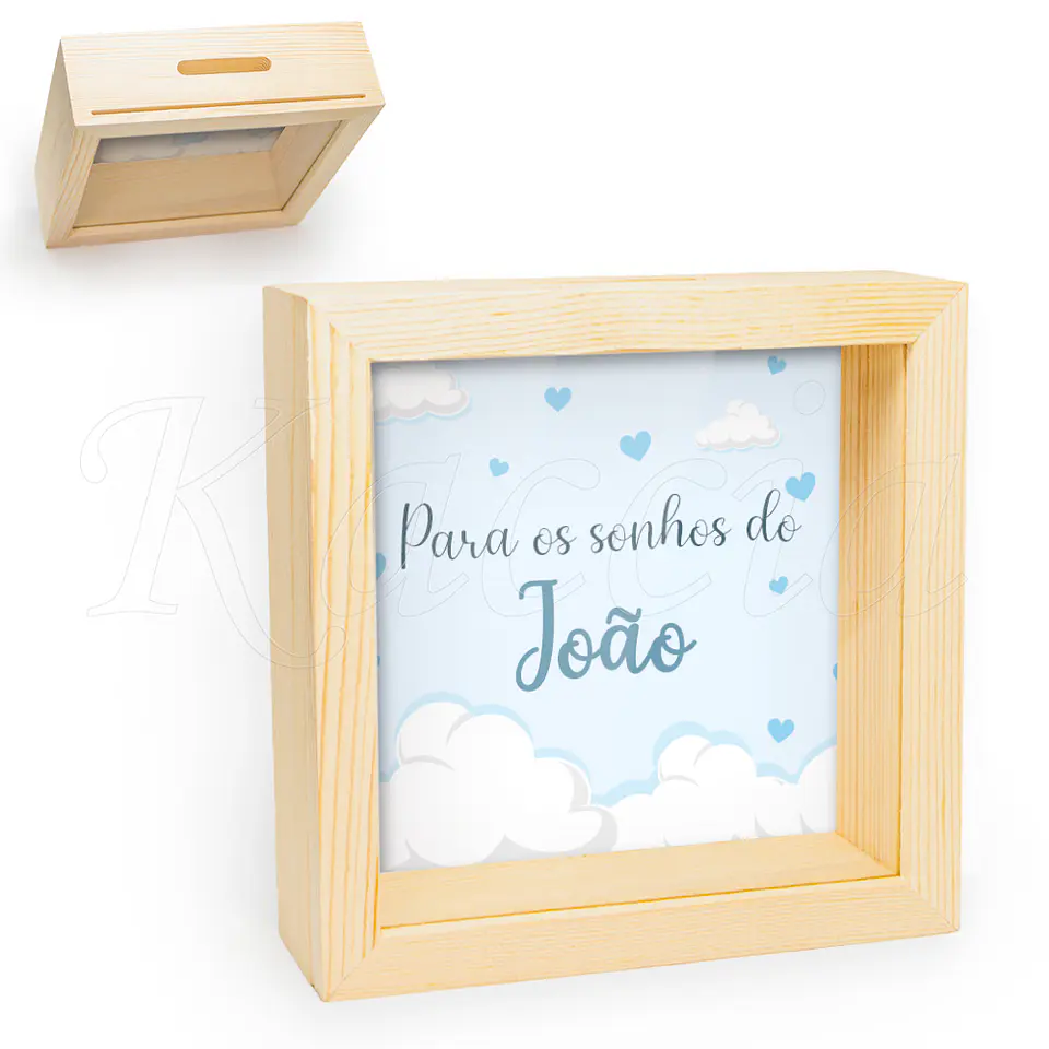 Quadro Mealheiro Personalizado Sonhos Menino 1