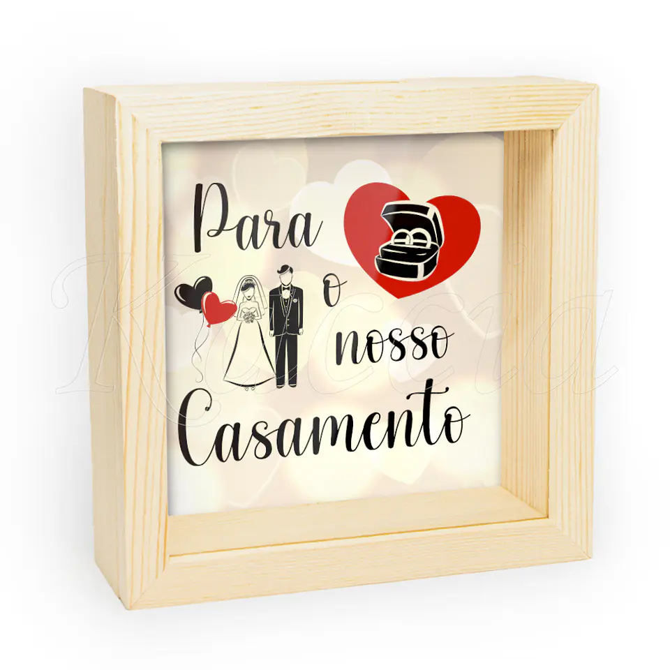 Quadro Mealheiro Personalizado Nosso Casamento 2