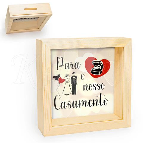 Quadro Mealheiro Personalizado Nosso Casamento