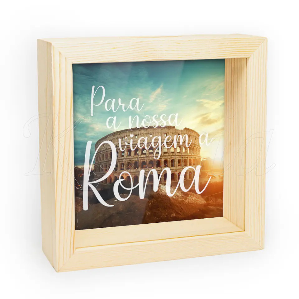 Quadro Mealheiro Personalizado Nossa Viagem 2