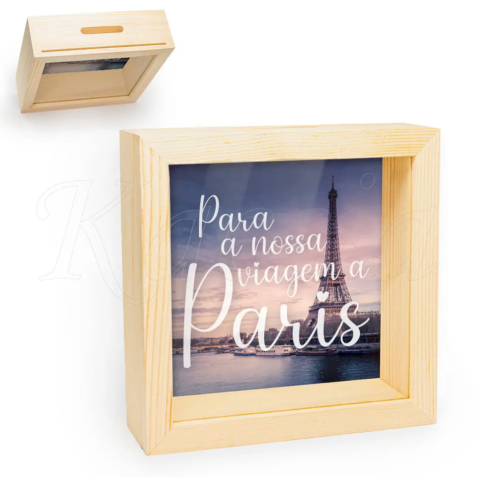 Quadro Mealheiro Personalizado Nossa Viagem 1