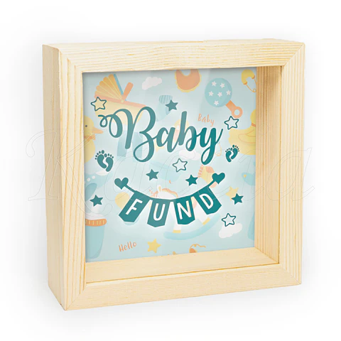 Quadro Mealheiro Personalizado Baby Fund