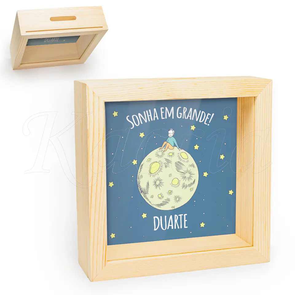 Quadro Mealheiro Personalizado Sonha em Grande! 1