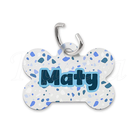 Chapa de Identificação para Cães e Gatos Blueish