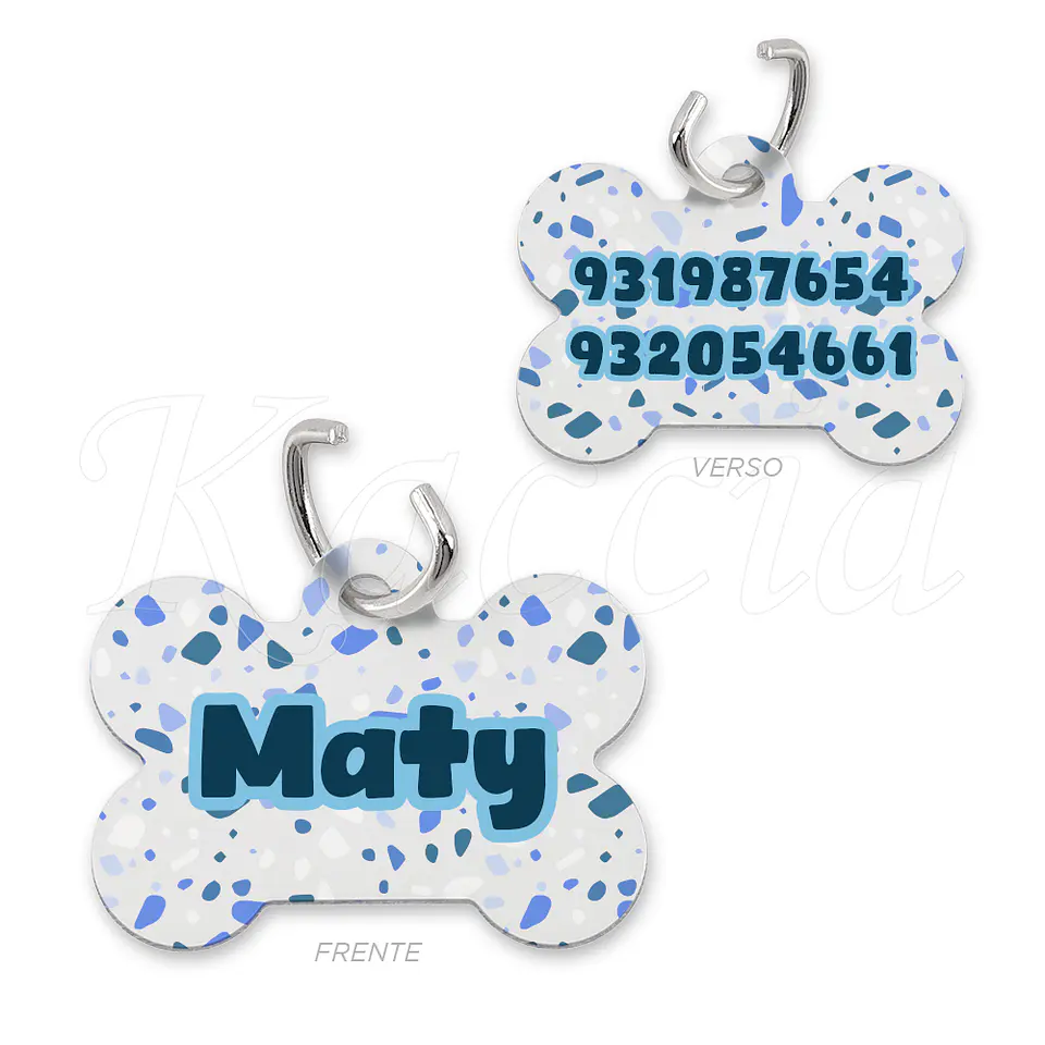 Chapa de Identificação para Cães e Gatos Blueish 3
