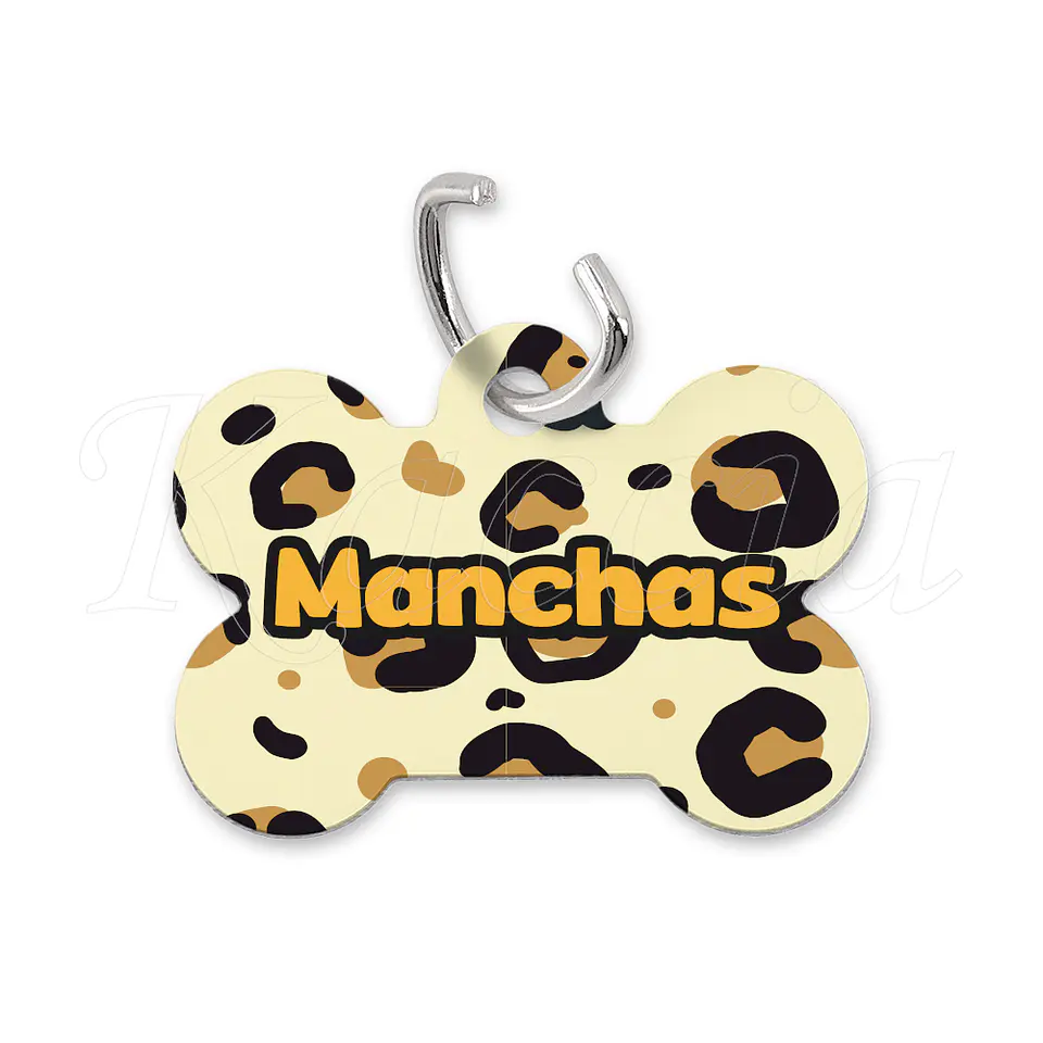 Chapa de Identificação para Cães e Gatos Manchas 2