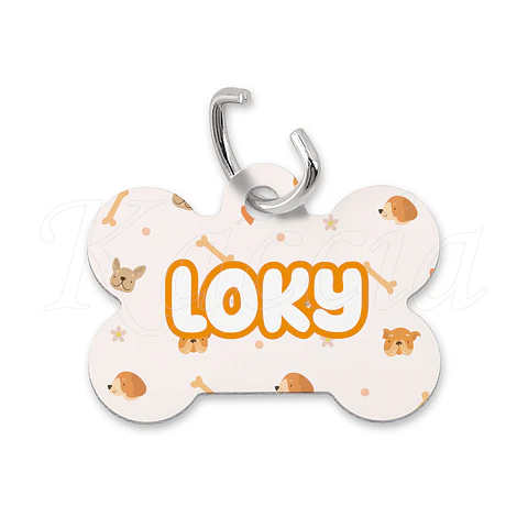 Chapa de Identificação para Cães Doggy