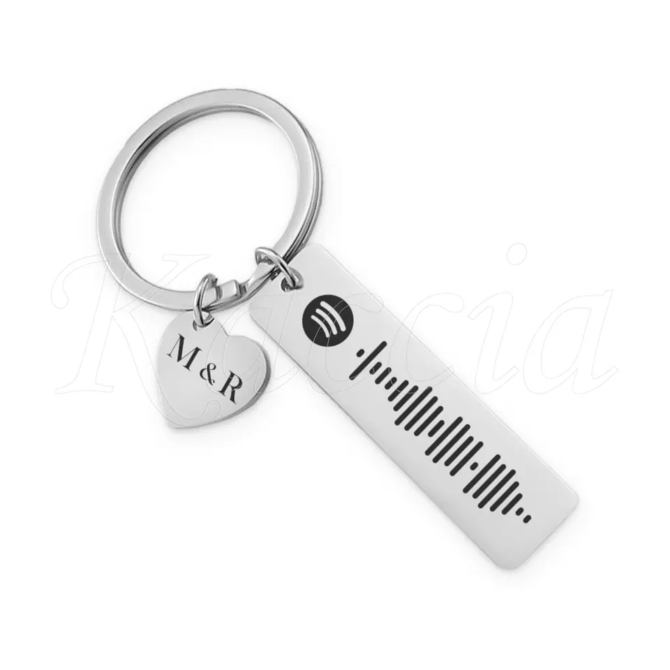 Porta-chaves Personalizado Spotify Code Aço Inox 4