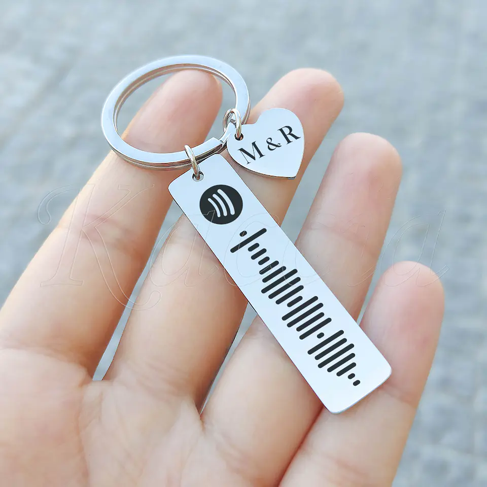 Porta-chaves Personalizado Spotify Code Aço Inox 7