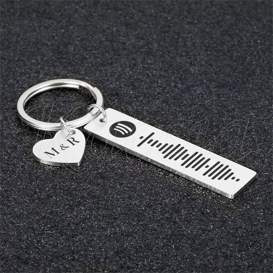 Porta-chaves Personalizado Spotify Code Aço Inox 8