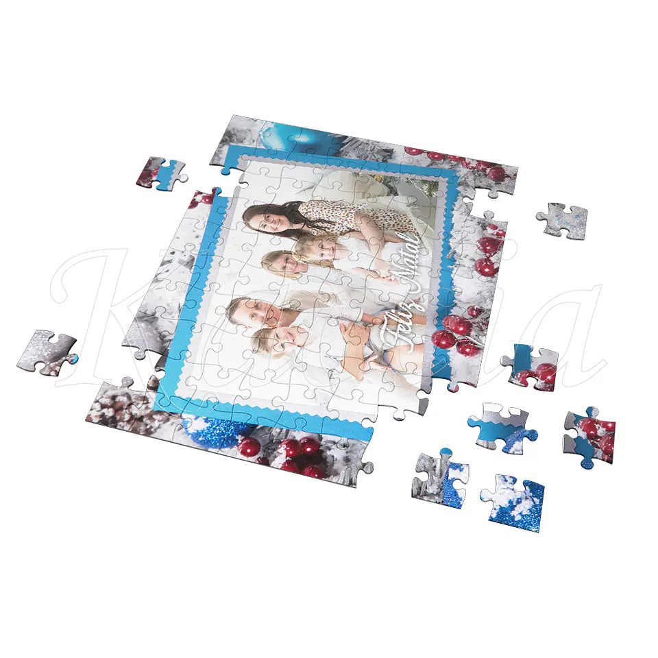 Puzzle Personalizado Natal Blue 2
