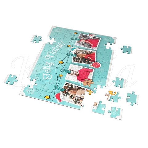 Puzzle Personalizado com 4 Fotos Natal