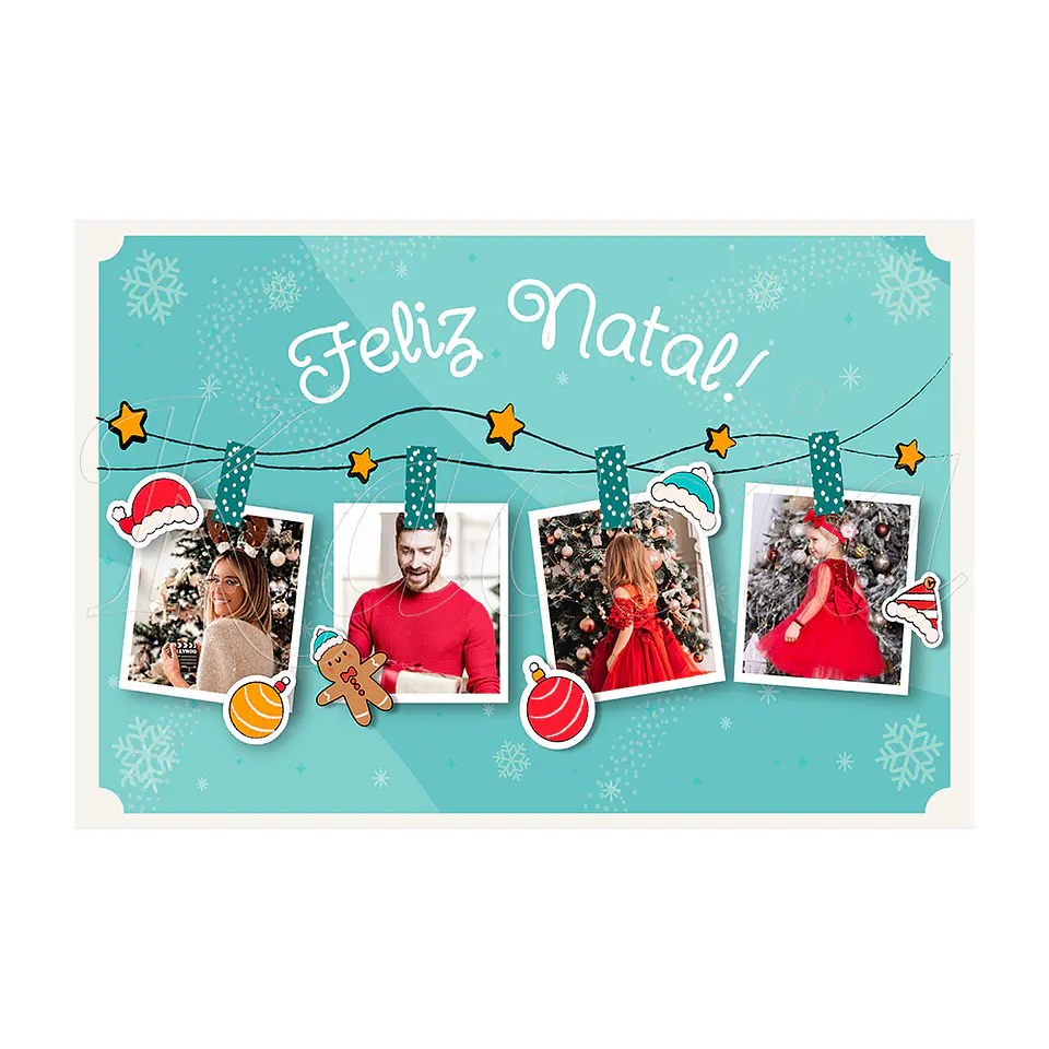 Puzzle Personalizado com 4 Fotos Natal 3