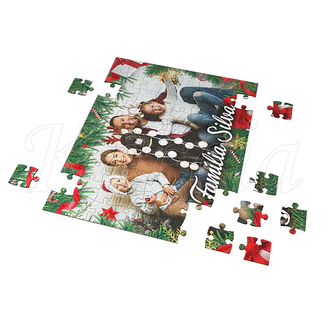 Puzzle Personalizado com Foto e Frase Natal