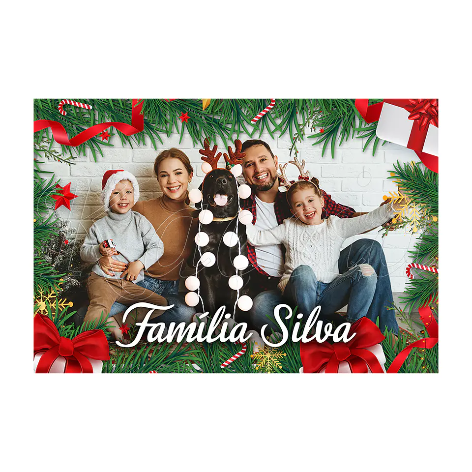 Puzzle Personalizado com Foto e Frase Natal 3